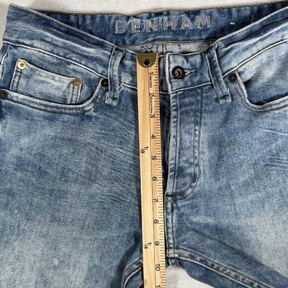 Denham Jeans Men Size W30 L26 Razor Slim Fit Fly Button Cardiani Denim Italy EUC - Picture 5 of 12